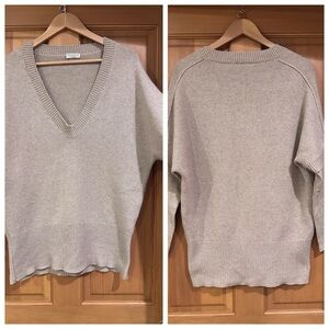 Brunello Cucinelli Cashmere pullover w/ sleeve detail.
